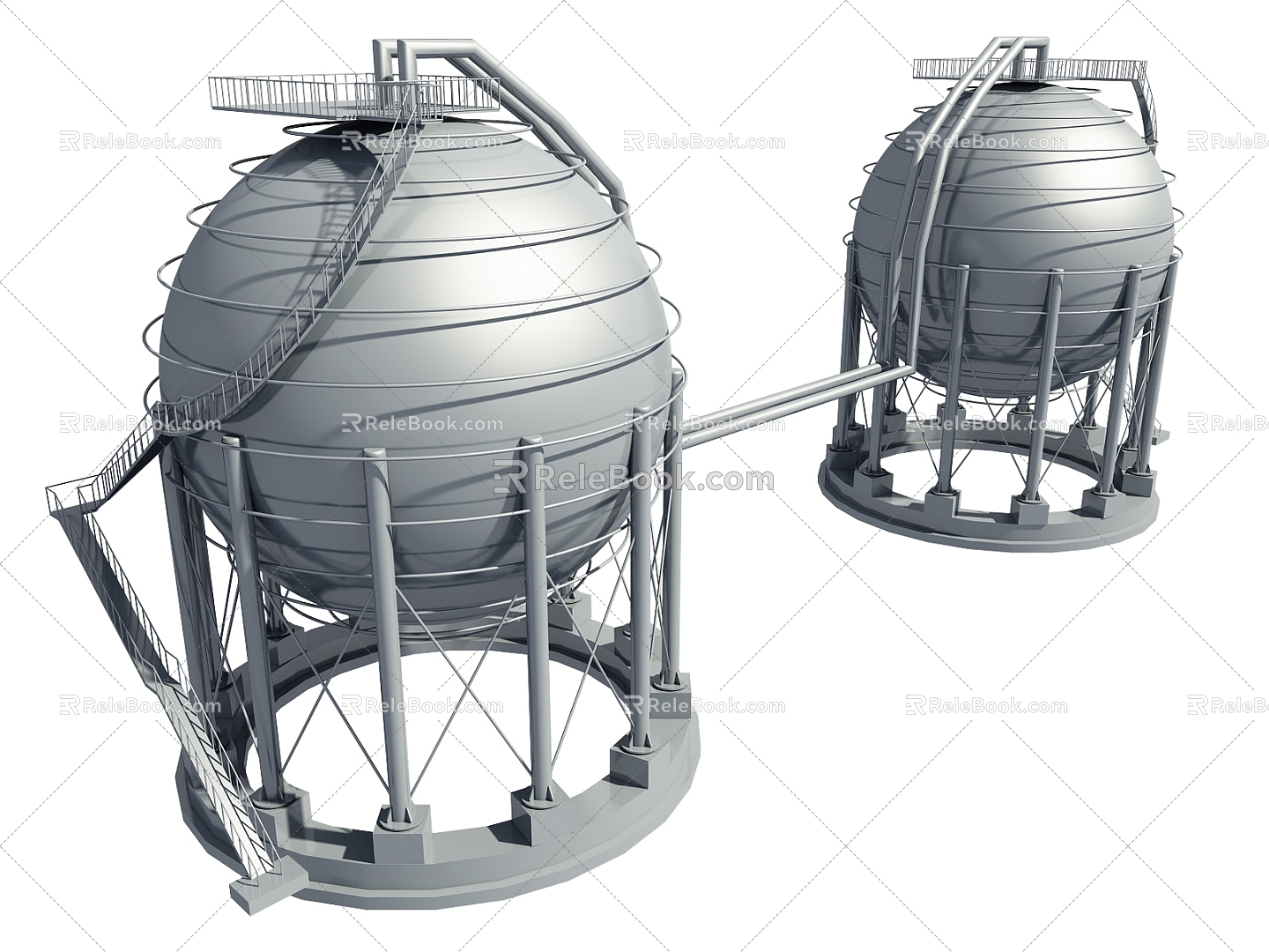 Oil and gas tank 3d model