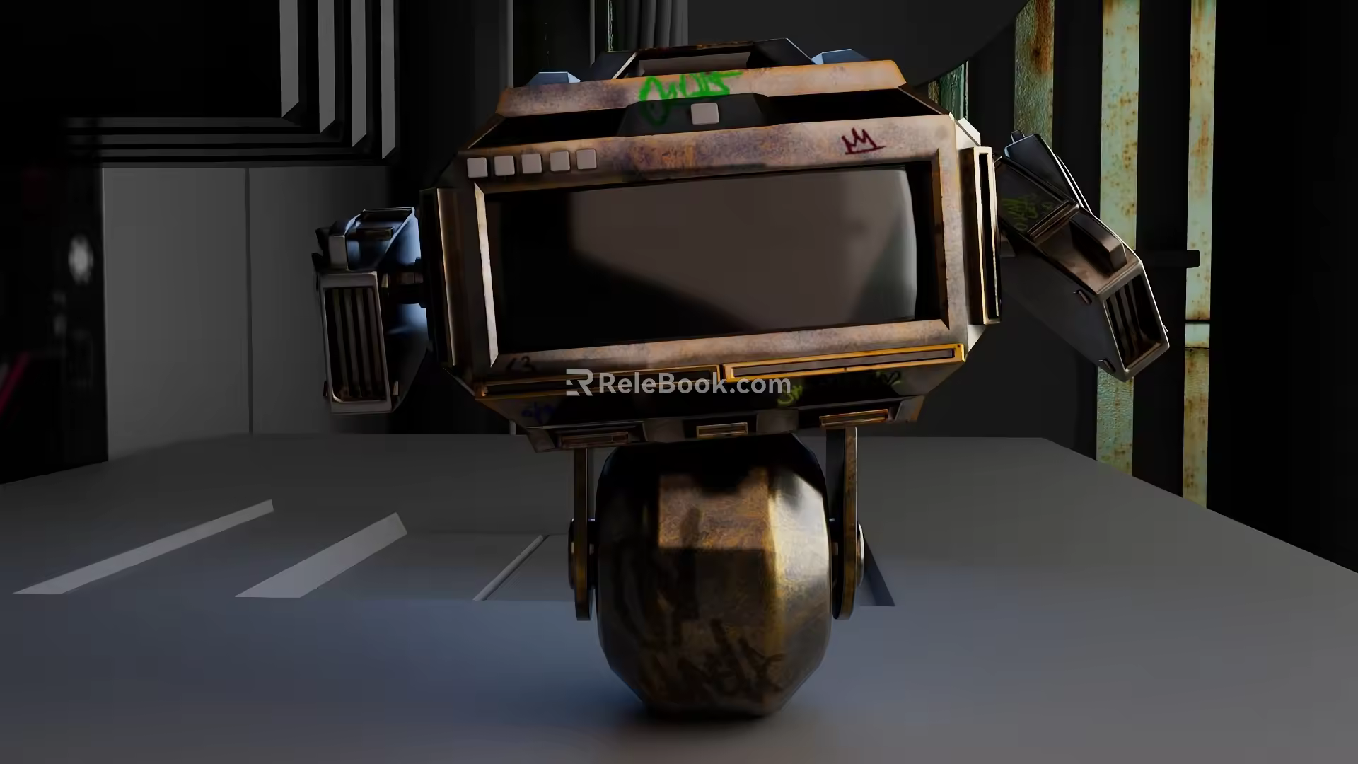 The old robot. 3d model