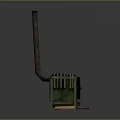 Vintage Cast Iron Wood Burning Stove With Tall Chimney And Firewood