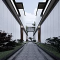 Modern Three Story Townhouse Design With Courtyard Swimming Pool And Large Glass Windows