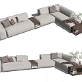 Modern Multiplayer Sofa Corner Sofa 3d model