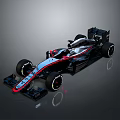 Streamlined Black Red Formula Race Car With Aerodynamic Body And Racing Wheels