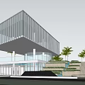 Modern Club Building Simple Sales Department Club 3d model