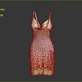 Elegant White V neck Sleeveless Dress with Gold Decorations and Lace Hem Details