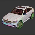 White Mercedes SUV Coupe With Modern Sporty Design Black Wheels Red Calipers