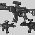 Cartoon Style Firearms Assault Rifle Cartoon Military Theme Cartoon Style Assault Rifle 3d model