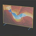 Modern Smart TV With Slim Design High Definition Screen And Vibrant Natural Landscape