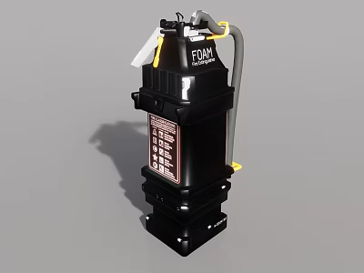Industrial Foam Equipment with Black Yellow Design Control Panel and Indicator Labels 3d model