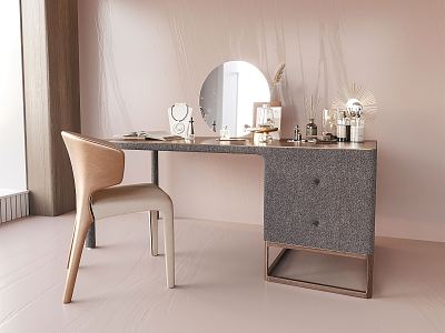 Modern Dressing Table Office Desk and Chair Combination model