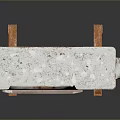 Rusty Haier Air Conditioner With Red Flower Decoration And Weathered Exterior