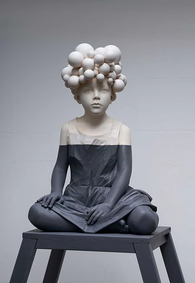 Modern abstract figure carving 3d model