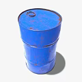 Blue Metal Industrial Barrel Storage Container With Round Lid For Industrial Applications