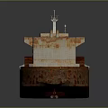 Large Cargo Ship With Multiple Holds And Superstructure