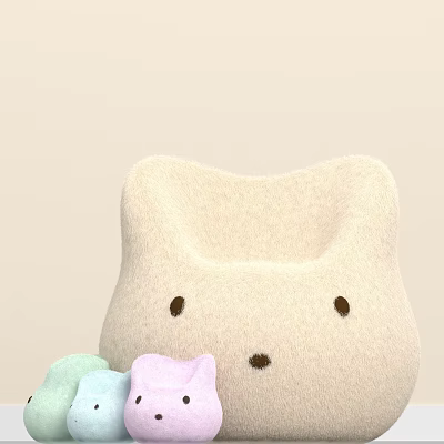 Modern Multi Seater Sofa With Soft Beige Upholstery Comfortable Cushions And Decorative Pillows 3d model