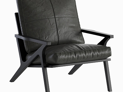 Leather modern armchair leisure chair model