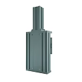 Aluminum Metal Mechanical Component With Cylindrical Square Design And Multiple Holes For Industrial Use