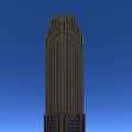 Tall Commercial Complex Tower With Light And Dark Facade And Numerous Windows 3d model