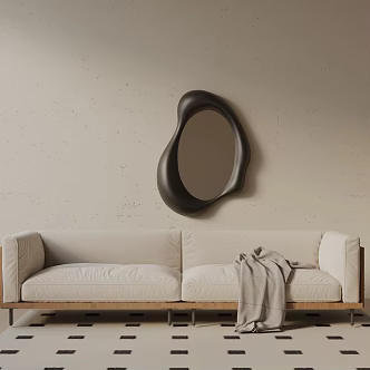 Modern three-seat sofa 3d model
