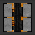 Modular Floor Tiles With Gray Black Panels And Orange Connectors Design