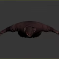 3D Monkey Like Character Wearing Brown Coat And Yellow Inner Garment With Open Arms Pose