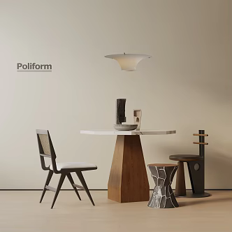 Modern table combination 3d model