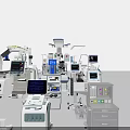 Essential Modern Medical Equipment With Surgical Tools Diagnostic And Monitoring Devices