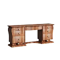 Classic Wooden Desk With Multiple Drawers Solid Wood Construction And Elegant Design