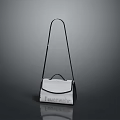 Stylish White Crossbody Shoulder Bag With Black Strap And Feuer Wasser Lettering