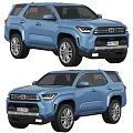 Blue Toyota SUV Modern Exterior Design With Two Angles View 3d model