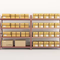 shelf iron rack shelf carton cardboard 3d model