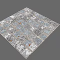 Square Gray Blue Stone Floor Tiles Featuring Natural Texture For Home Interior 3d model
