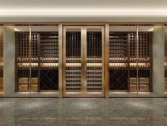 Light Luxury Wine Cellar Wine Cabinet 3d model