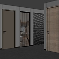 Modern Door Room Door Bedroom Door Single Door Toilet Door 3d model