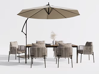 Modern Outdoor Table and Chair Outdoor Leisure Table and Chair 3d model