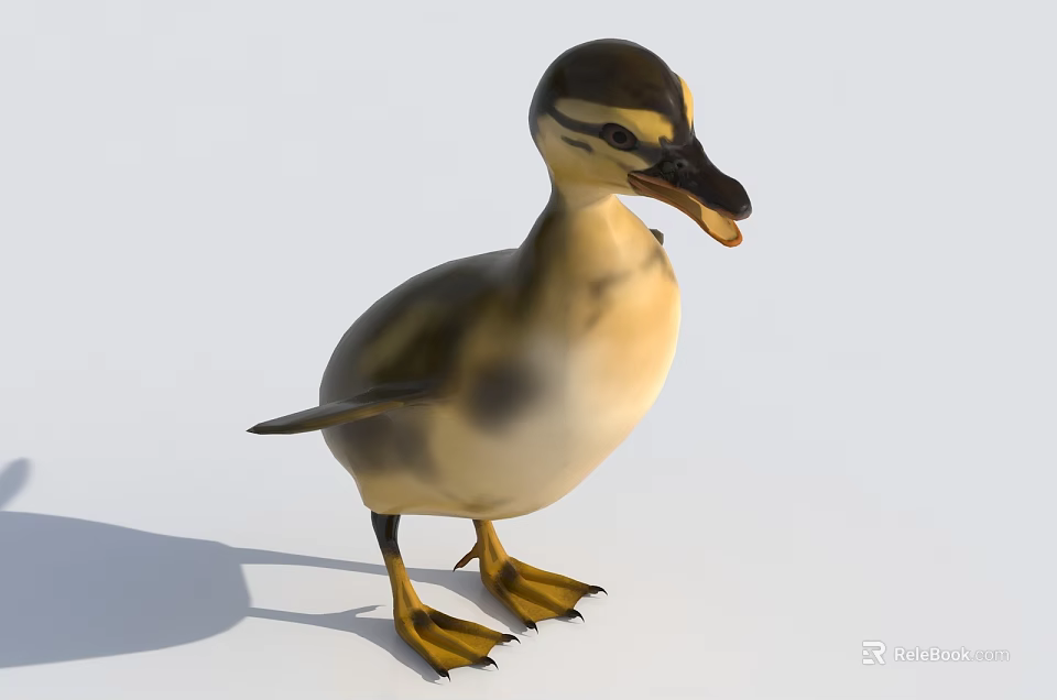 3D Rendered Reptile Model Standing On White Background With Yellow Brown Scales And Open Mouth 3d model 