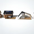 Different Wooden House Designs With Various Roof Styles And Solar Panels