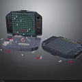 Modern Control Panel With Display Screen Buttons Knobs And Open Panel Design