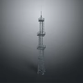 signal tower science fiction signal tower solar signal tower science fiction communication tower communication tower science fiction equipment 3d model