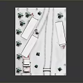 Coca Cola Trucks In Snowy Christmas Scene With Trees And Decorations