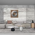 Modern sofa coffee table combination 3d model