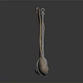 Metallic Spoons In Various Sizes And Shapes Arranged On White Background
