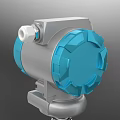 Industrial Hardware Instrument With Blue Digital Display Metal Housing And Threaded Connection For Industrial Use