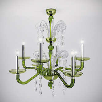 Crystal chandelier 3d model