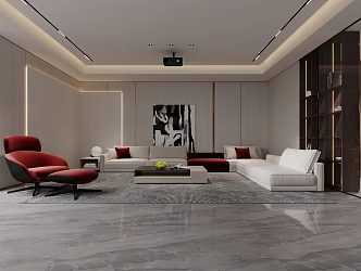 Modern Basement 3d model