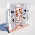 Instagrammable Photo Spot at One Mansion with Transparent Display Circular Structure and Rose Gold Base