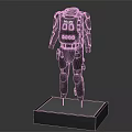 Black Tactical Body Armor With Shoulder And Leg Protection On Display Stand