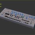 portable synthesizer synthesizer mixer reverberator tuner mixer mixing equipment 3d model