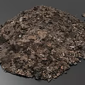 Natural Organic Garden Landscape Soil With Small Stones And Loose Texture