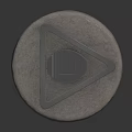 Metal Structure On Stone Base For Architectural Scene Component