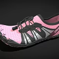Pink Sporty Shoes With Mesh Design Black Laces And Breathable Non Slip Sole